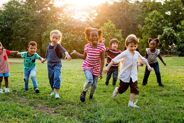 Joyful Children Running Together